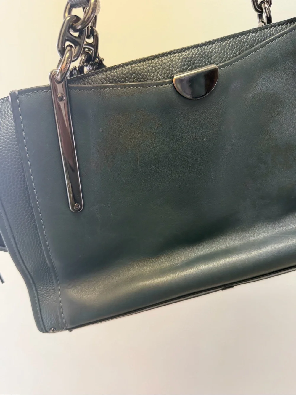 Coach dark gray (almost navy blue) Dreamer 36 Leather Satchel